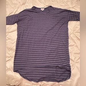 LuLaRoe Gray Striped Top